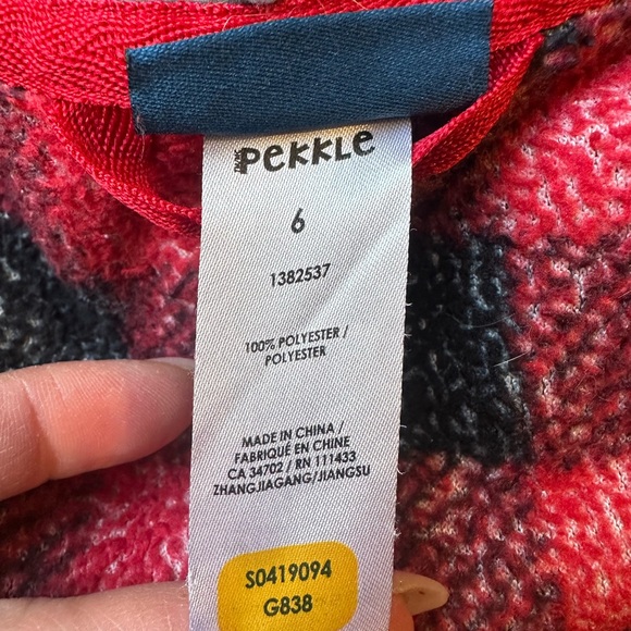 Pekkle plaid front pocket hooded kids robe housecoat loungewear belt cabincore - Picture 6 of 6